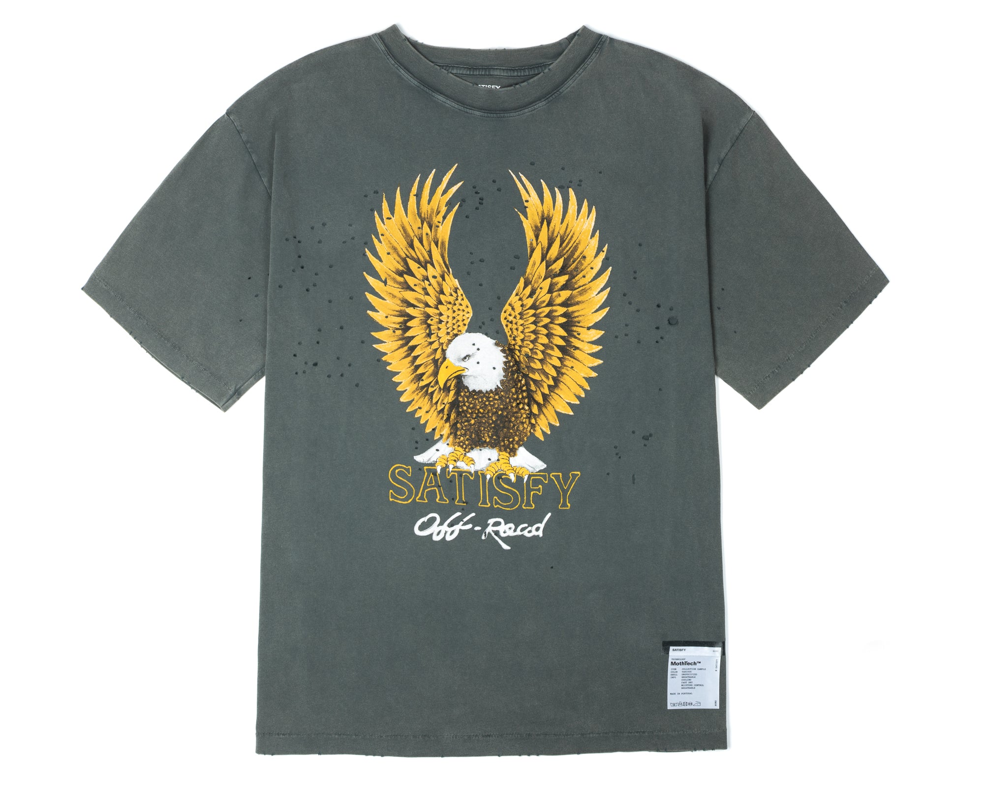 SATISFY MothTech T-Shirt - Faded Black - 