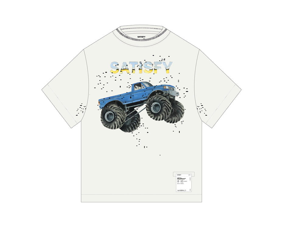SATISFY MothTech T-Shirt - Off-White - 'Monster Truck' - Women's