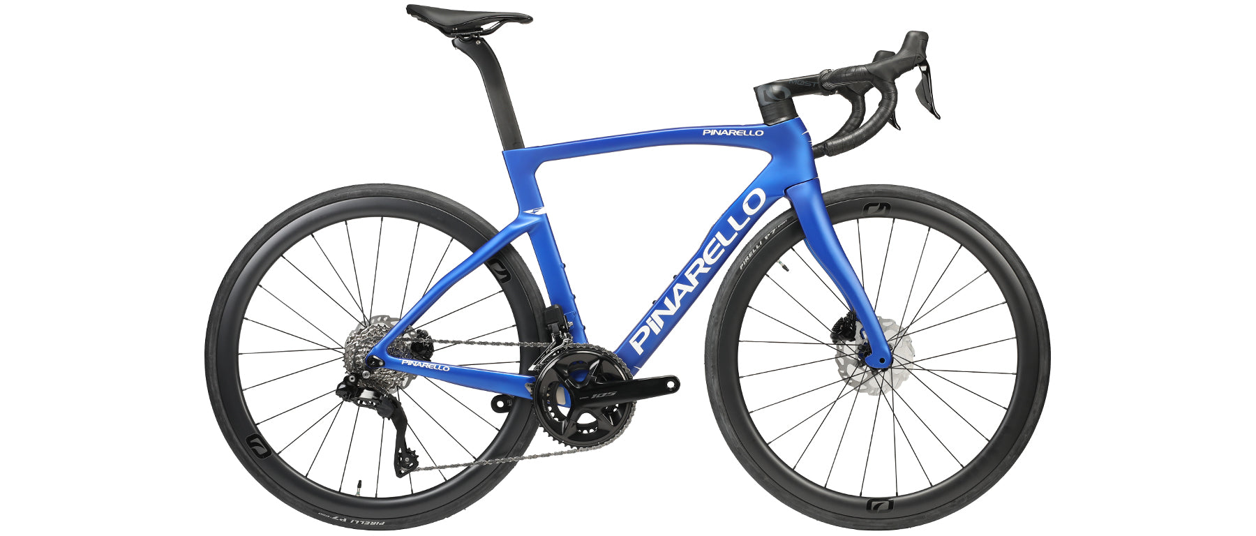 Pinarello F5 105 Di2, 57.5cm, Impulse Blue, MOST Ultrafast Carbon whee ...