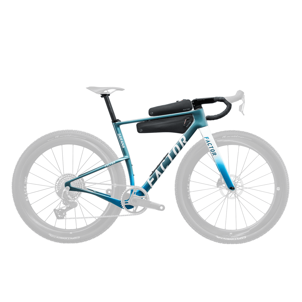 FACTOR Sarana, Cyan Blue, 58 Premium Frameset package - DEMO